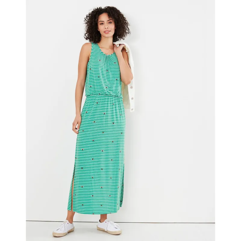 Joules Julia Sleeveless Maxi Dress - Green Bee -1